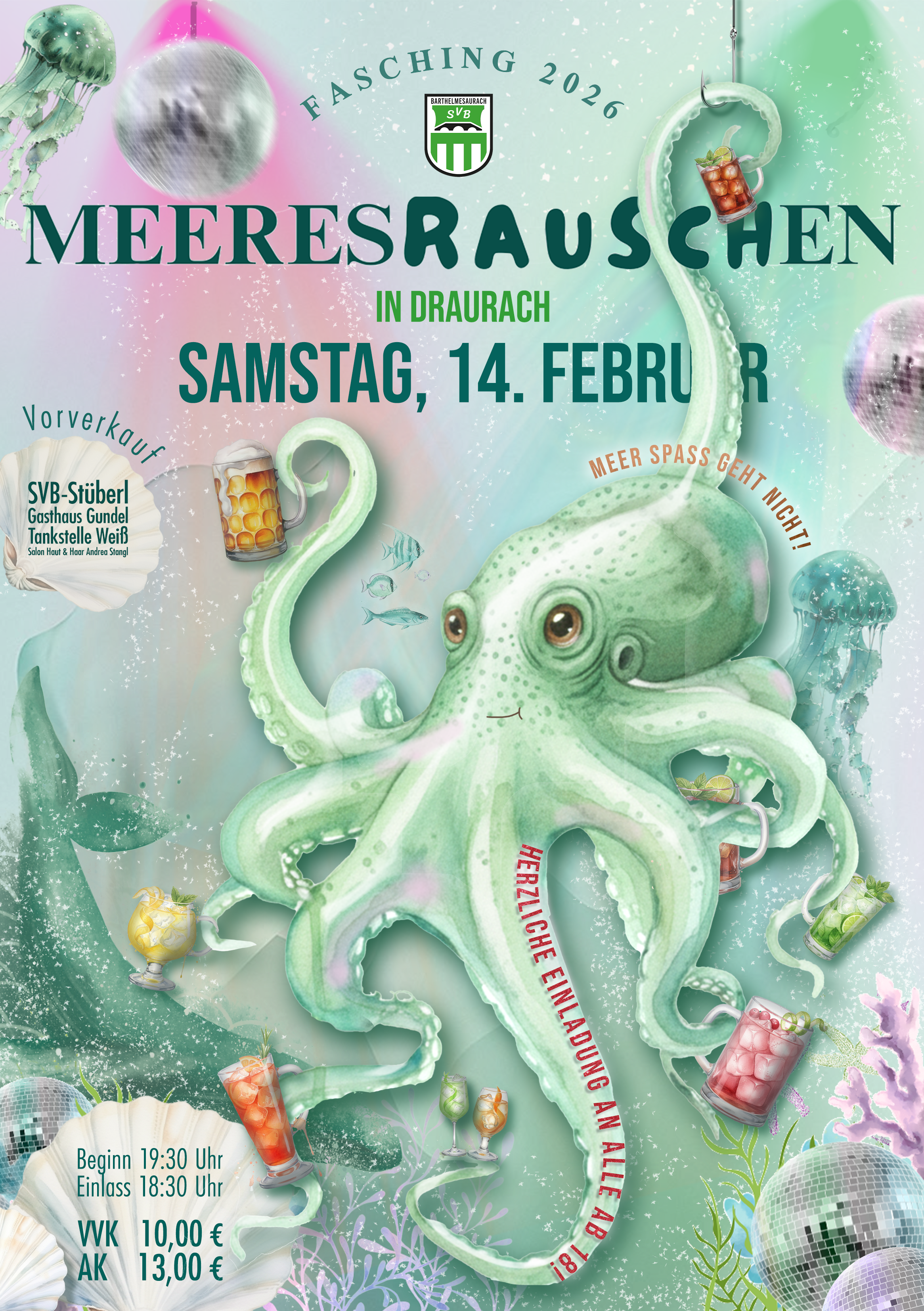 Fasching 2026 Flyer Samstag