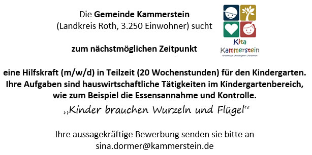 Stellenanzeige Kindergarten